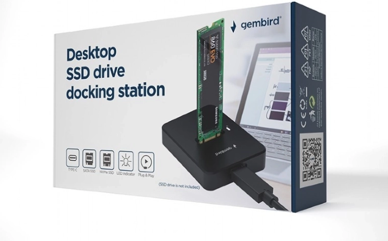 Dockingstandaard voor M.2 SATA- en NVME-schijven USB-C