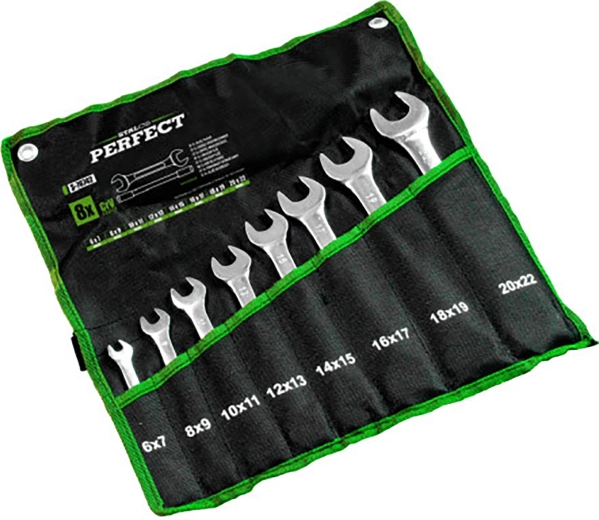 Stalco set gepolijste sleutels 6–17 mm (6-delig)