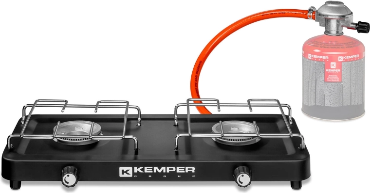 Kemper tweepits gasbrander voor gascartouches