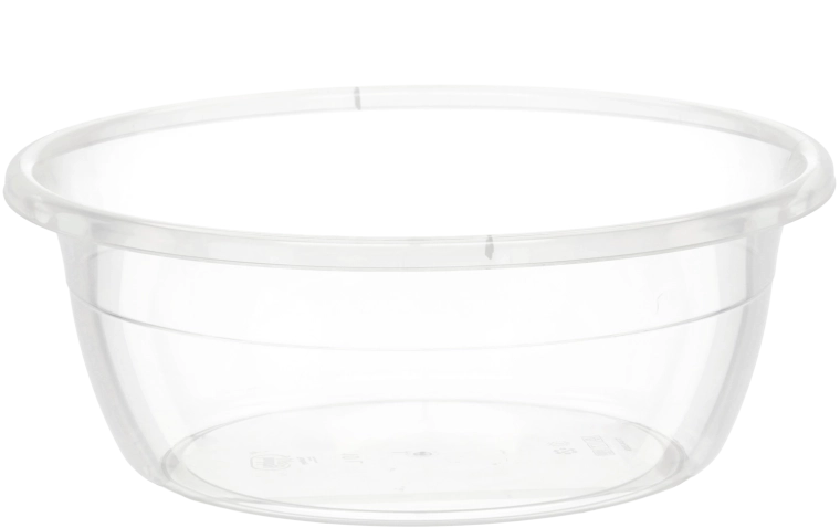 Ronde transparante plastic kom 10 l