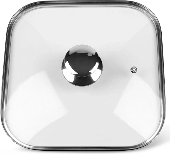 glazen vierkant deksel grande 27 × 27 cm orion