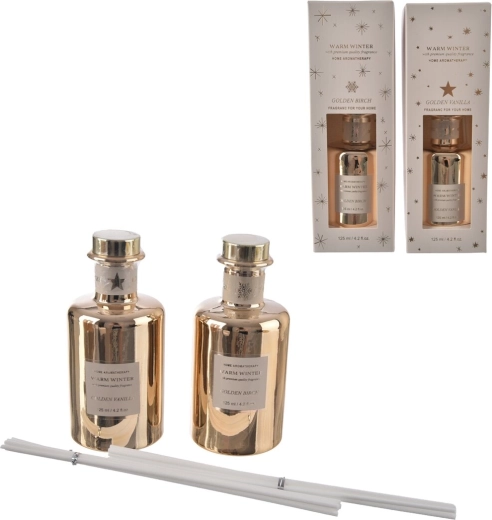 Kerst geurdiffuser met geurstokjes wit 125 ml (2 assorti)