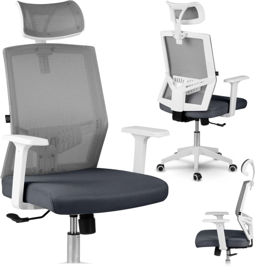 Ergonomische bureaustoel van micromesh Sofotel Rotar, donkergrijs