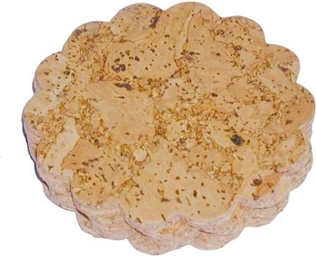 Kurken onderzetters Bloem, 10 cm, set van 6 stuks