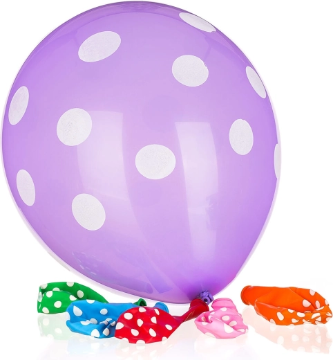 Opblaasbare ballonnen MY PARTY Dots 30 cm - 6 stuks