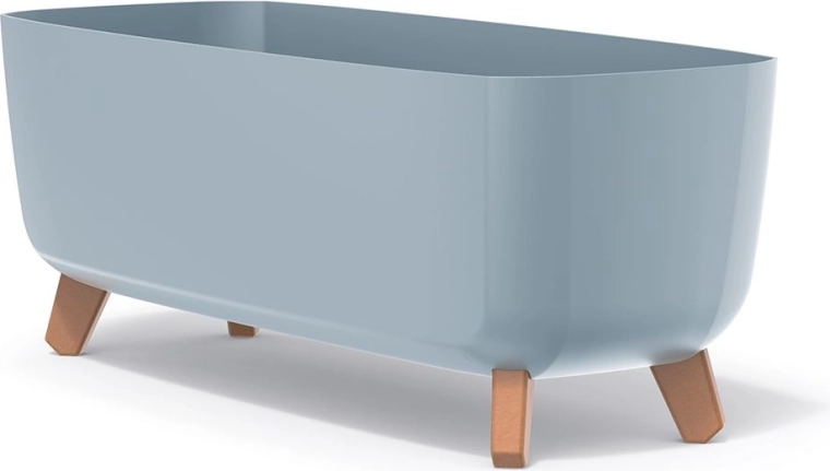 Plantenbak op poten Gracia Case 58 cm – lichtgrijs met uitneembare inzet