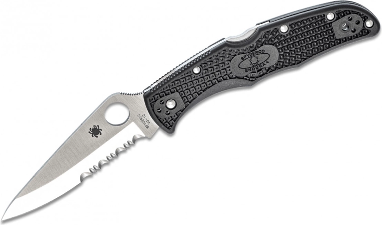Spyderco Endura 4 Lightweight zakmes 9,5 cm, satijn, zwart, FRN