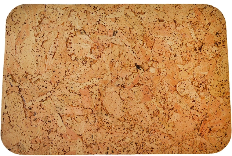 Kurken placemats rechthoekig met afgeronde hoeken 36 × 25 cm, set van 6 stuks