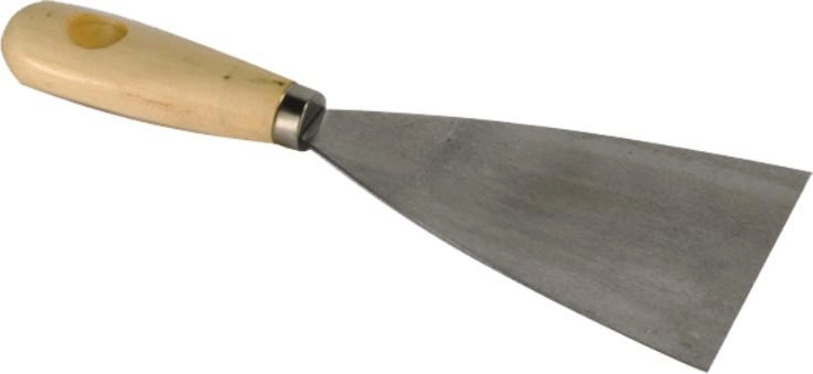 Stalen spatel 60 mm met houten handvat