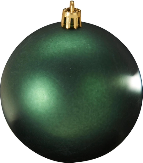 Donkergroene kerstballen, diameter 6 cm, set van 12 stuks