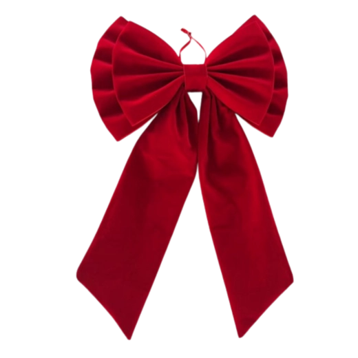 Dubbele kerststrik rood 45 × 78 cm