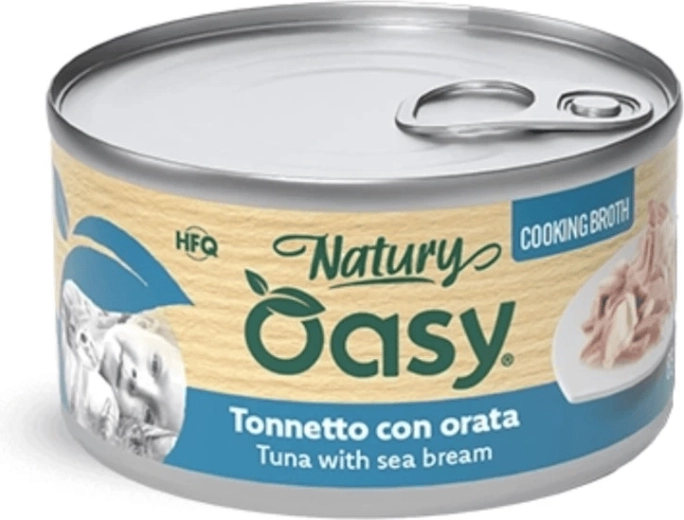 Oasy Cooking Broth – bouillon voor katten met tonijn en zeebrasem 85 g
