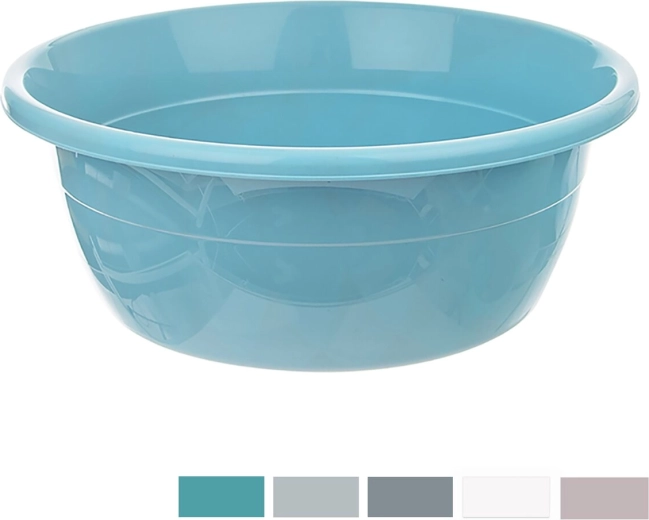 Dem draagbare kunststof ronde spoelbak 22 l (mix kleuren)