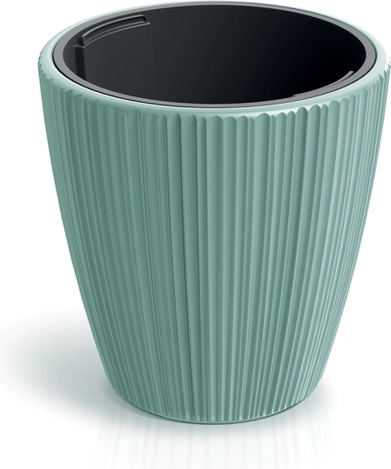Bloempot ORO met binneninzet 19,9 cm saliegroen