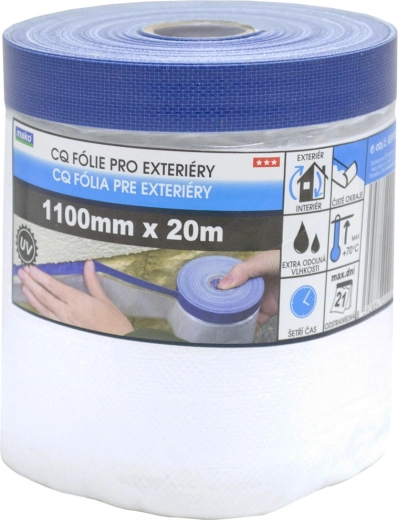 Exterieur afplaktape met afdekfolie 110 × 20 m, zelfklevend