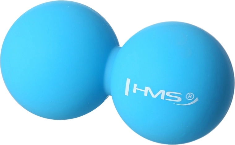 Dubbele HMS-massagebal voor triggerpoints – lacrossebal, blauw