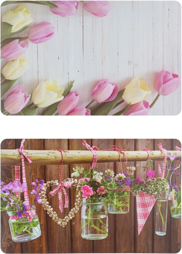 Kunststof placemat Romantic 43 × 28 cm