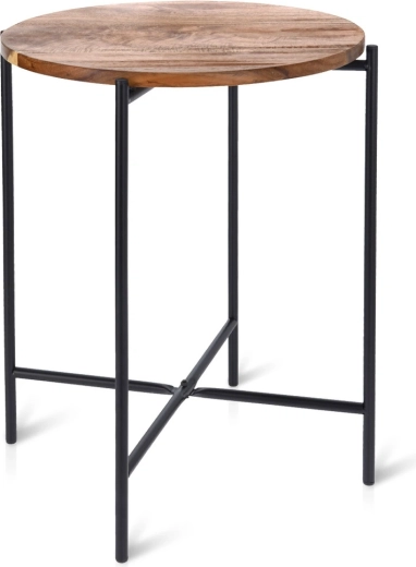Ronde salontafel van acaciahout 40 × 48 cm