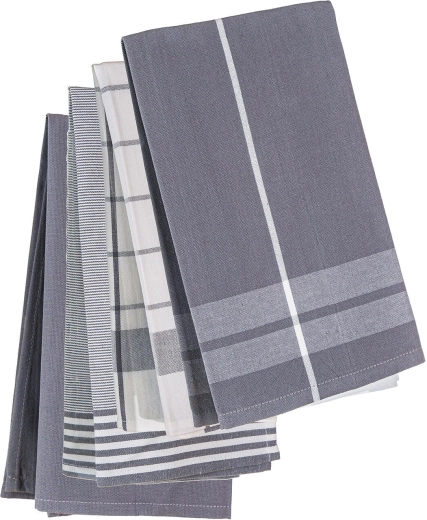 Keukenhanddoeken Prime 50 × 70 cm, katoen, grijze mix, 4 stuks