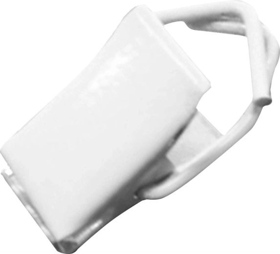 Witte metalen gordijnklem – verpakking 500 stuks