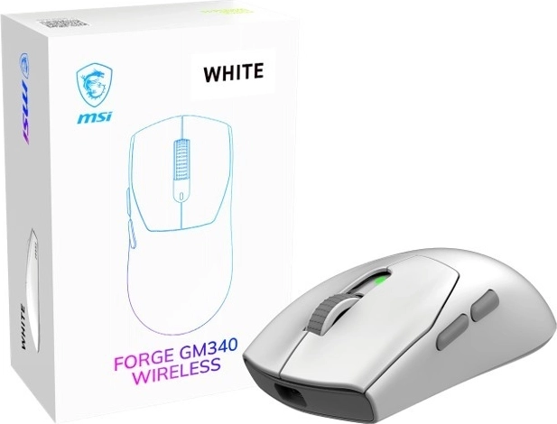 MSI Forge GM340 draadloze gamingmuis wit