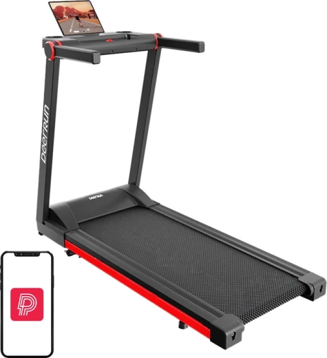 DeerRun A1 Pro opvouwbare elektrische loopband zwart-rood
