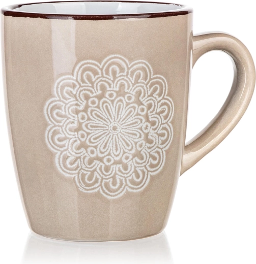Keramische mok 400 ml met kantmotief SHAPE