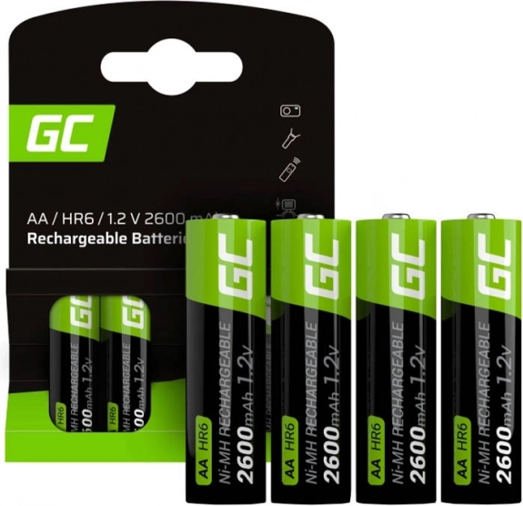 Oplaadbare batterijen Green Cell AA R6 2600 mAh – set van 4 stuks