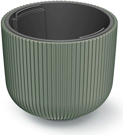 Bloempot Milly met inzet 24 cm, donkergroen