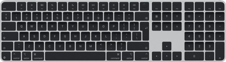Magic Keyboard met Touch ID en numeriek keypad voor Mac met Apple-chip, zwarte toetsen