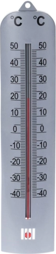 Universele analoge thermometer grijs 27,5 cm