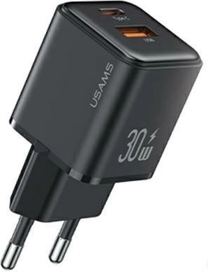 Netlader USAMS 30W USB‑C + USB‑A met snelladen PD 3.0