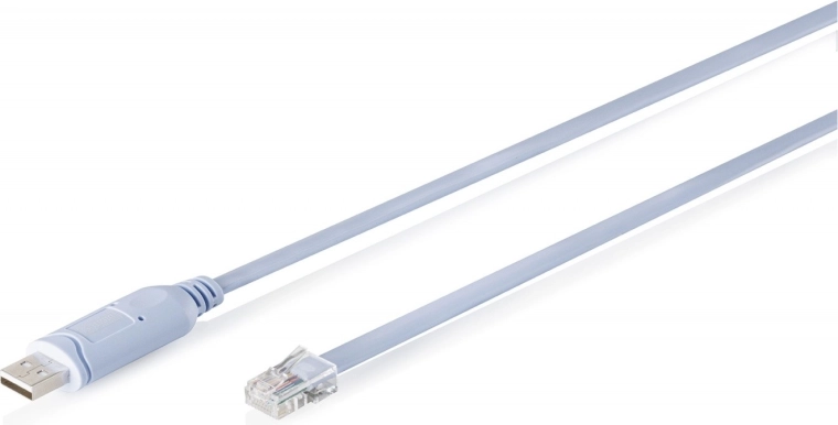 USB‑A naar RJ45 consolekabeladapter met FTDI‑chipset (FT232RNL), lichtblauw, 1,8 m