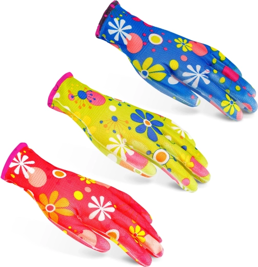 Gespikkelde tuinhandschoen - 1 stuk