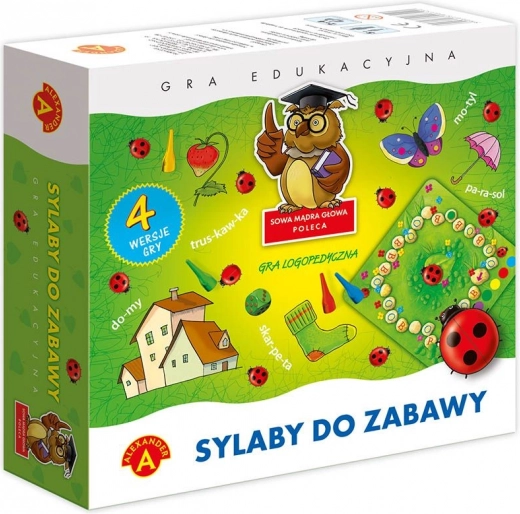 Educatief spel Alexander - Wijze uilenkop - lettergrepen om te spelen