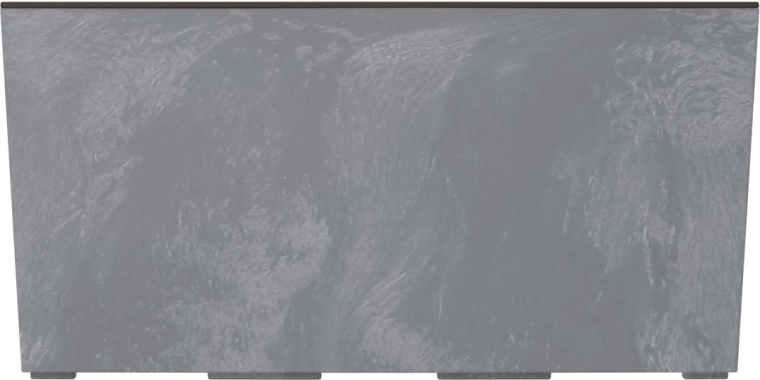 Bloembak met inzet URBI Case Beton Effect 58 cm marengo