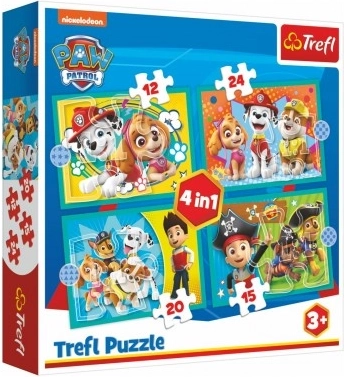 Puzzel 4-in-1 PAW Patrol vrolijke bende 3+ TREFL