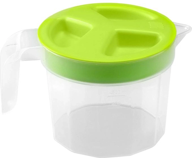 Plastic maatbeker met deksel 0,5 l