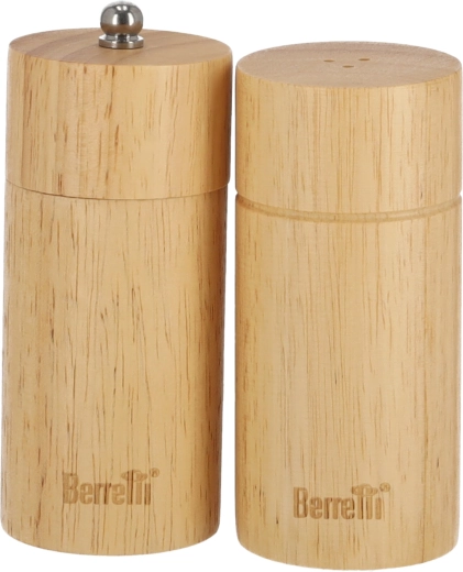 BERRETTI Zout- en pepermolen - rubberwood 5x11 cm