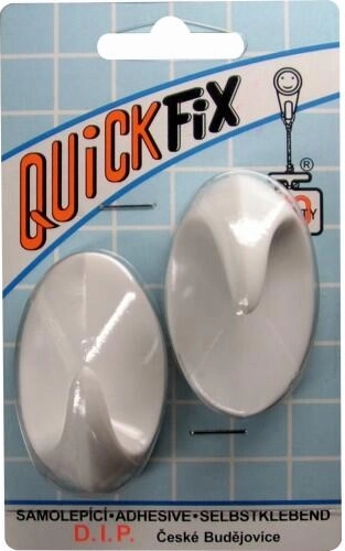 Zelfklevende ovale haken wit (2 stuks)