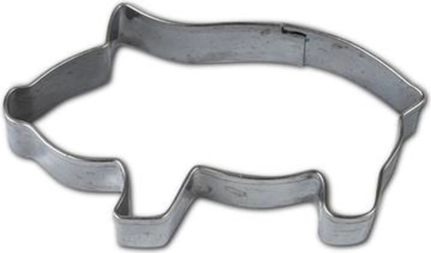 Koekjesuitsteker – varkentje, 7–8 cm, zilver
