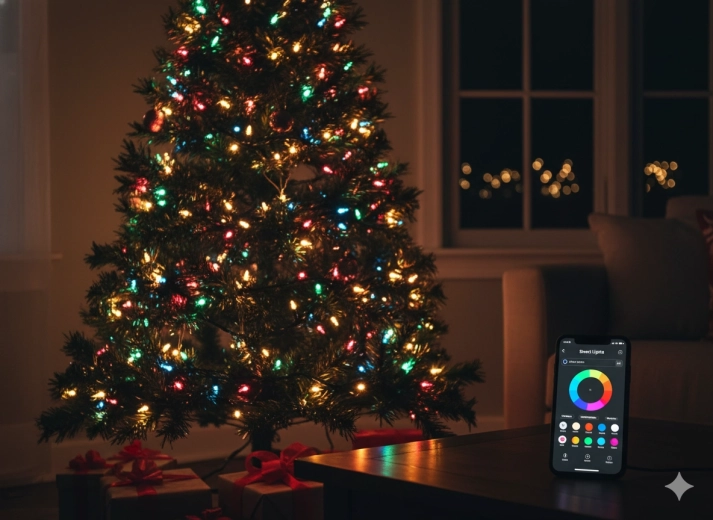 Slimme LED-lichterketting 100 RGB, multicolor, USB met afstandsbediening, lengte 10 m