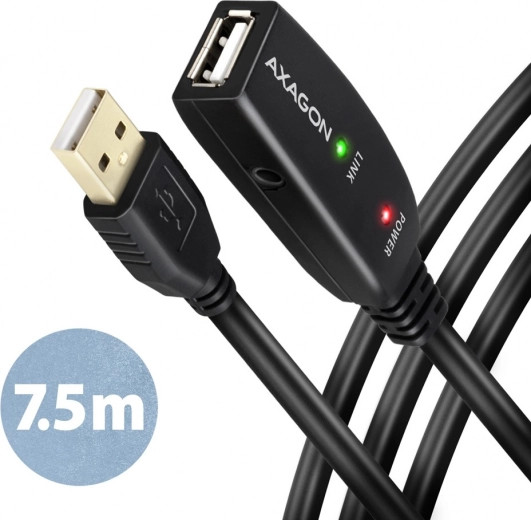 Actieve USB 2.0-verlengkabel met versterker 7,5 m