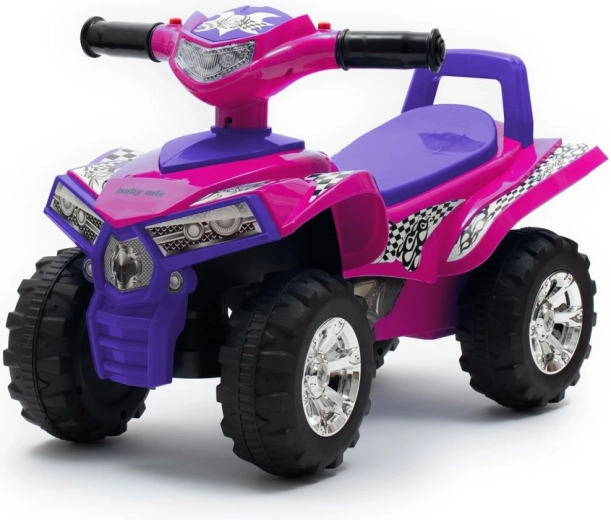 Kinder loopfiets quad met geluiden BABY MIX roze