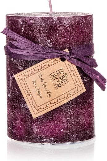 decoratieve cilindrische kaars paars 6,8 × 9,5 cm