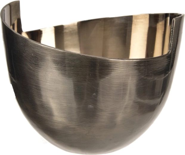 Grijze metalen kandelaar 11 × 11 × 11 cm