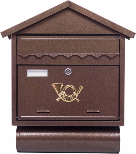 Brievenbus met buis JAD ST 102 oud brons