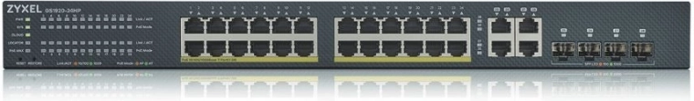 Zyxel GS1920-24HP v2 gigabit PoE-switch 24× Gb + 4× SFP, 375 W, NebulaFlex