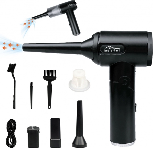 draadloze 2-in-1 blower en mini-stofzuiger media-tech jet air duster