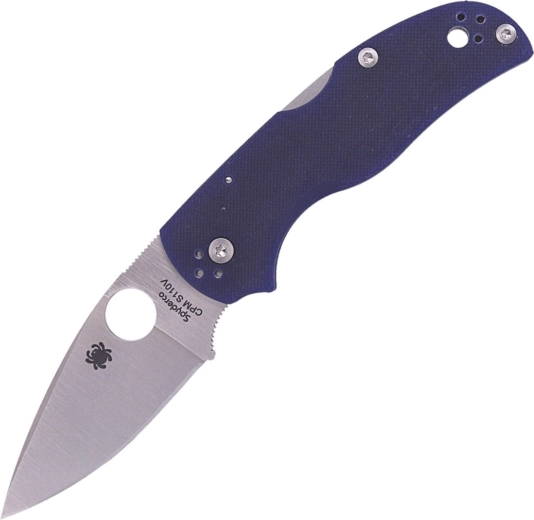 Zakmes Spyderco Native 5 Donkerblauw G10, satijnen lemmet 7,5 cm